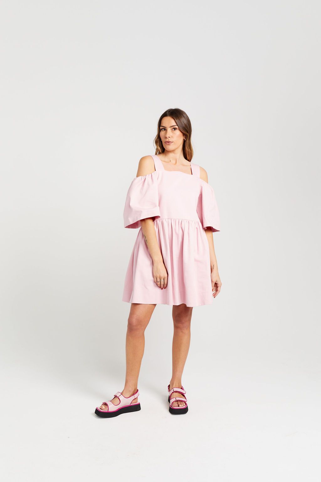 CUT OFF DRESS CANDY FLOSS