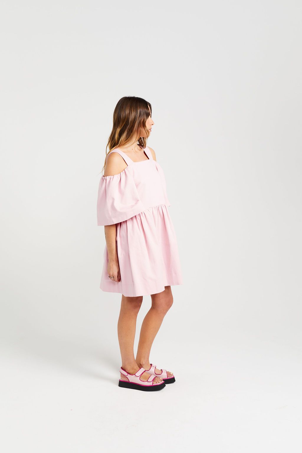 CUT OFF DRESS CANDY FLOSS