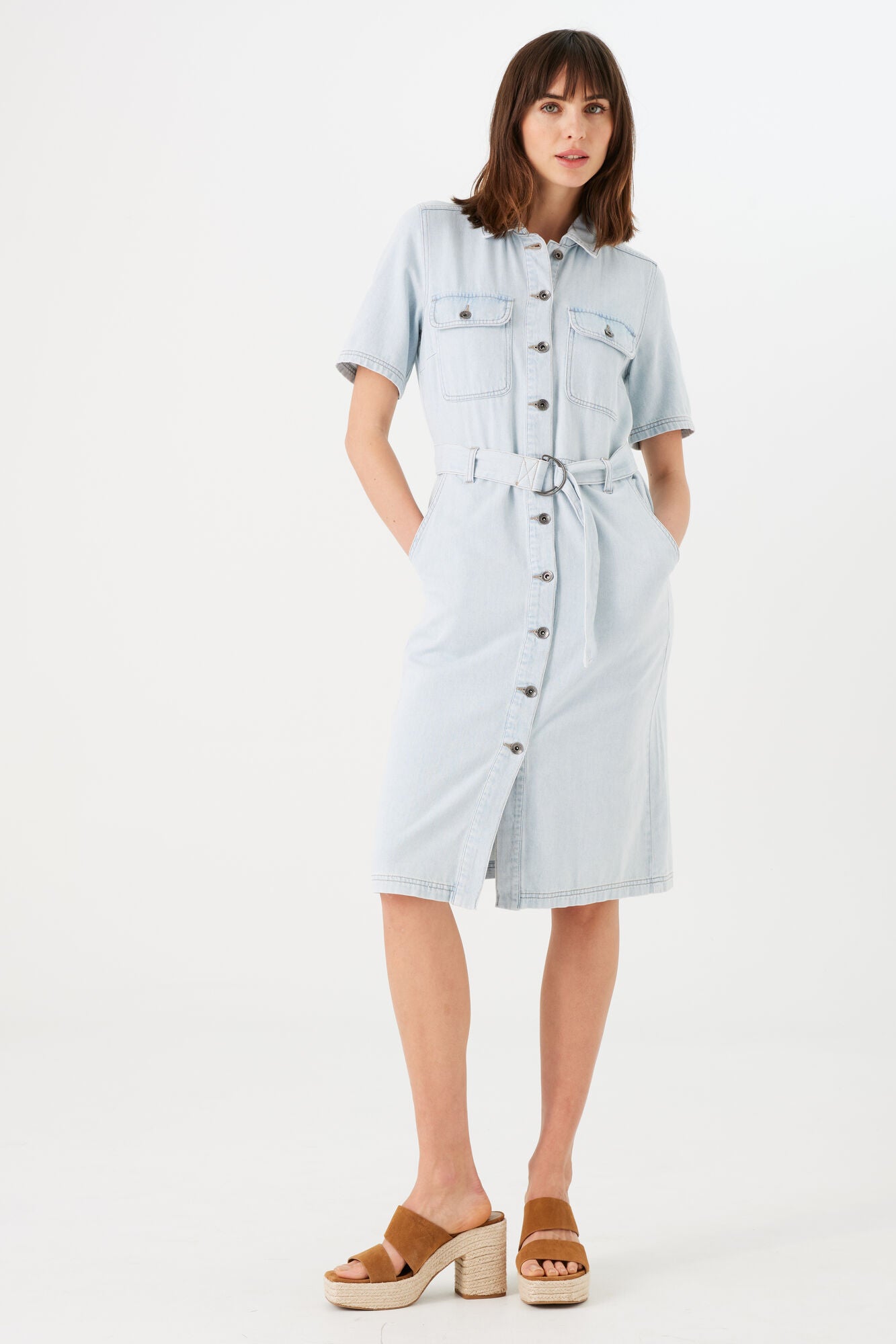 DENIM DRESS LIGHT BLUE