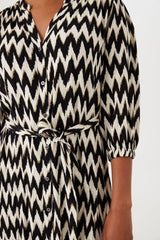 ZIG ZAG DRESS BLACK