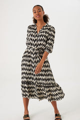 ZIG ZAG DRESS BLACK