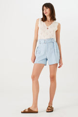 LACE DETAIL KNIT TANK OFF WHITE