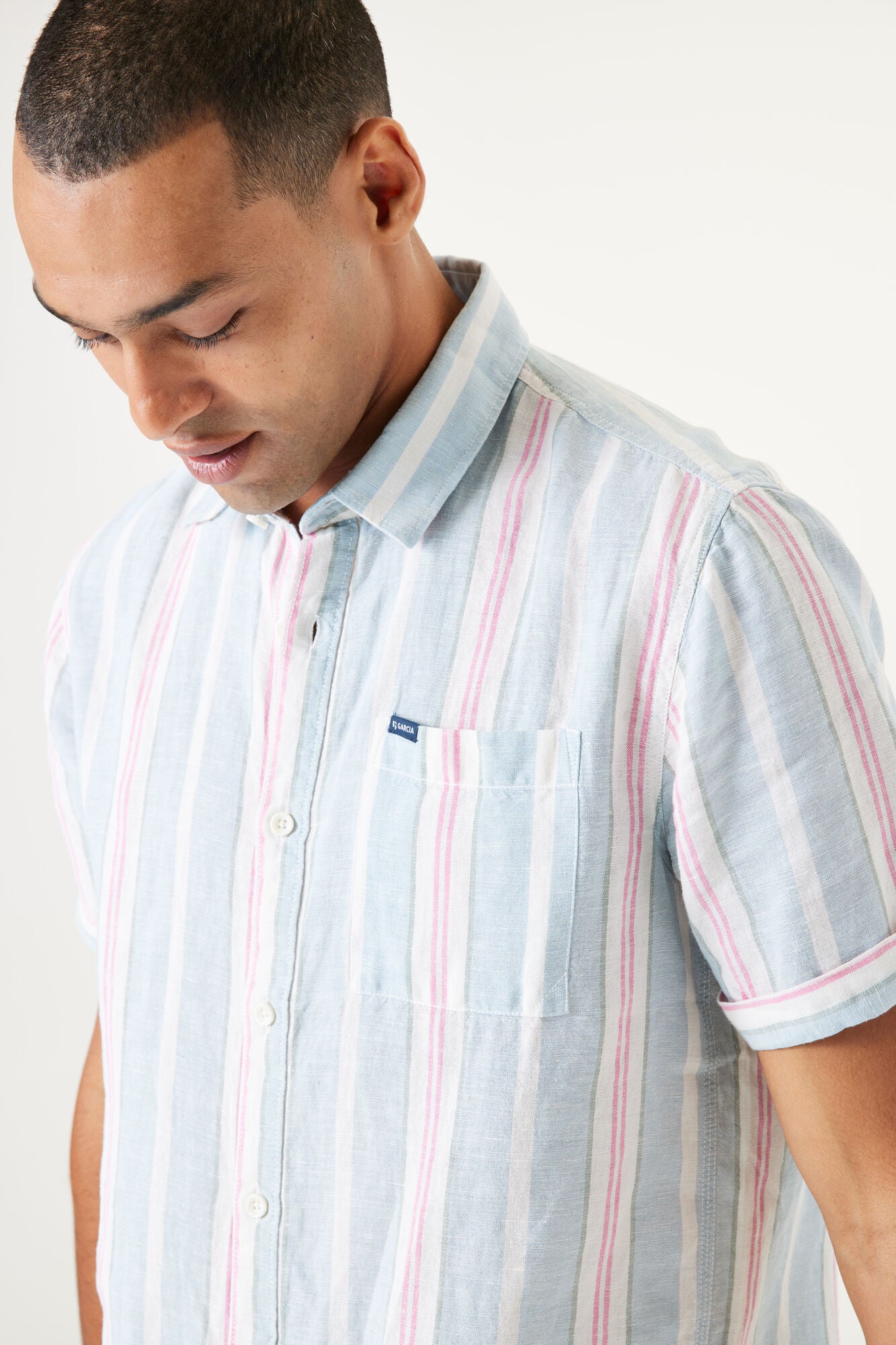 STRIPE PARTY SHIRT BLUE