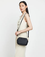 ODILE CROSSBODY BAG BLACK SUEDE