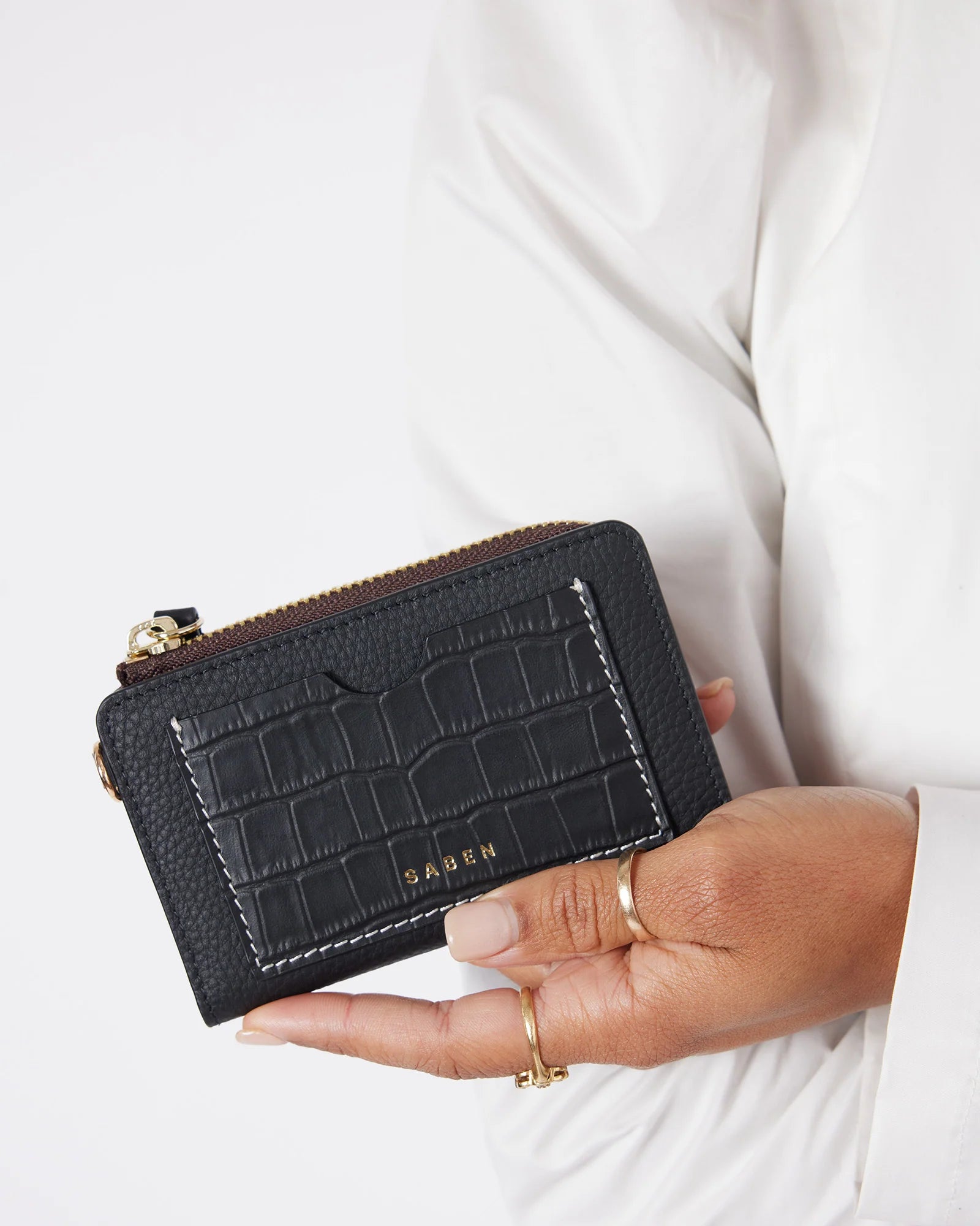 WEDNESDAY WALLET BLACK CROC